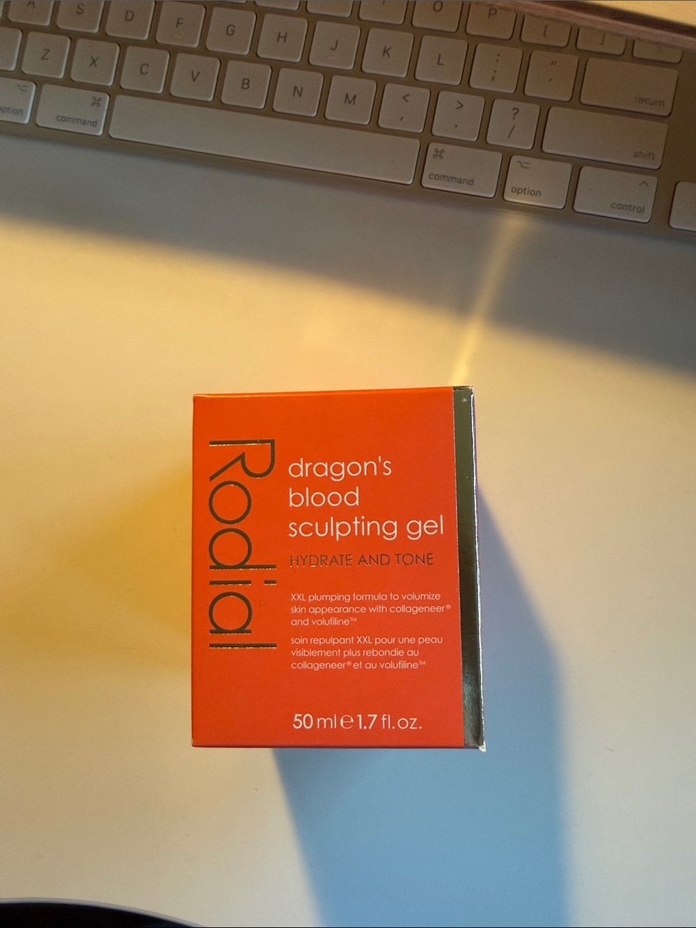 Rodial Dragon's Blood Sculpting Gel - Bright Orange Box with Silver Accent